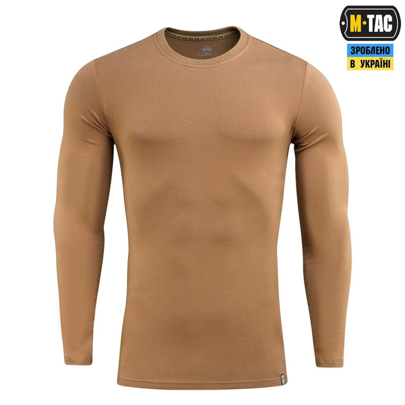 ФУТБОЛКА M-TAC ДОВГИЙ РУКАВ 93/7 COYOTE BROWN L