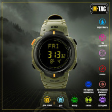 Годинник M-Tac тактичний з компасом Olive