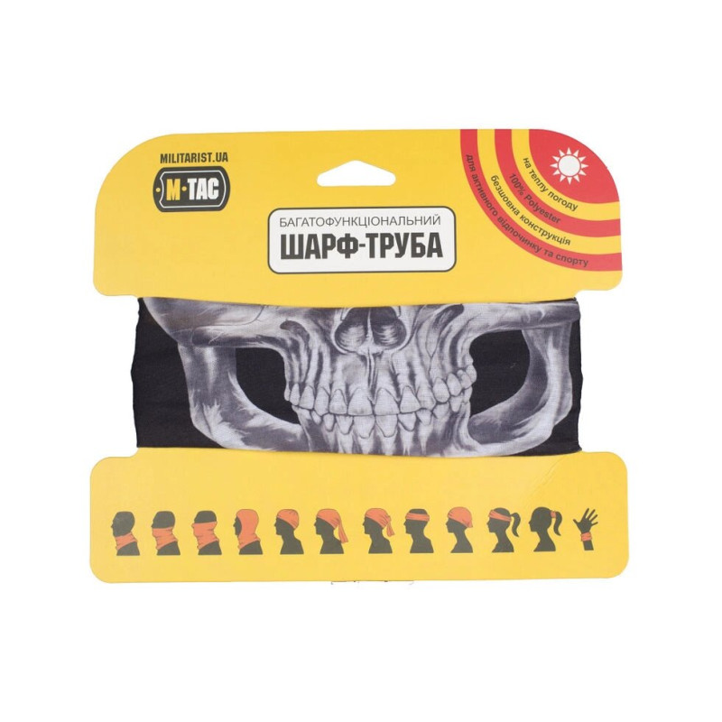 ШАРФ-ТРУБА M-Tac полегшенням REAPER SKULL BLACK