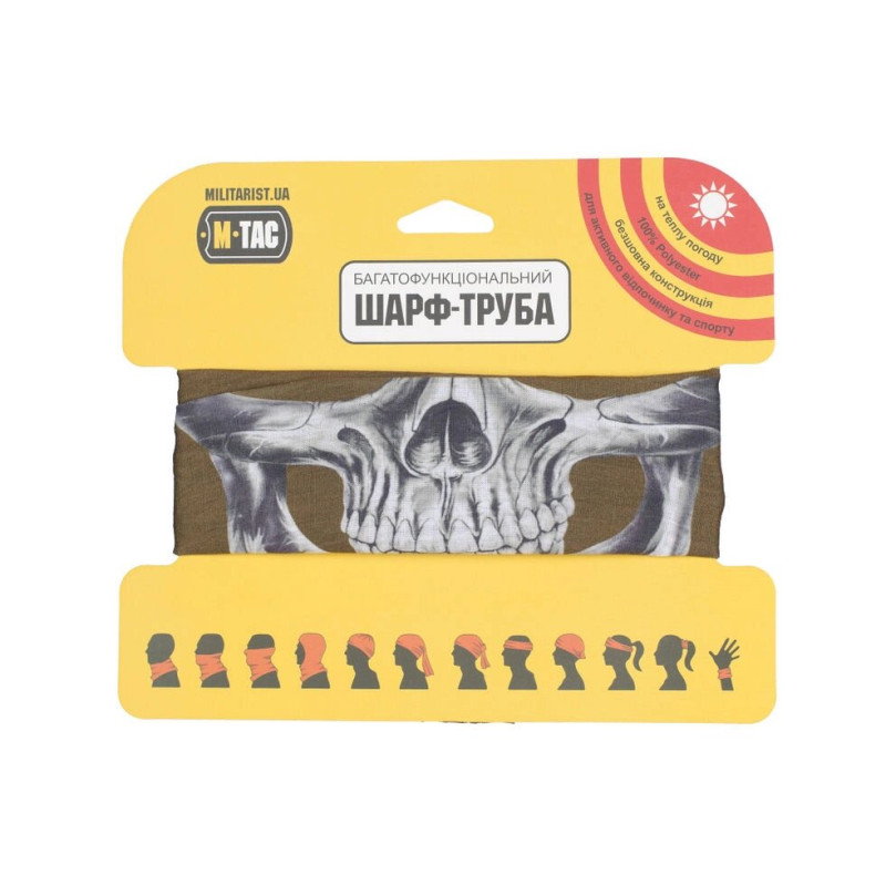 ШАРФ-ТРУБА M-Tac полегшенням REAPER SKULL Olive