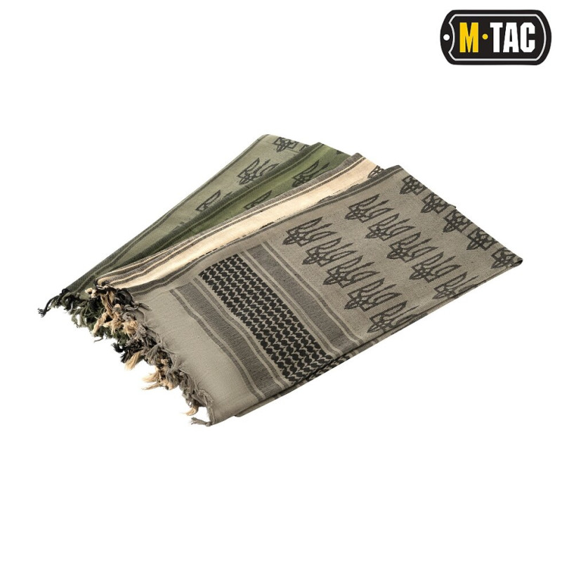 ШАРФ M-TAC ШЕМАГ із тризубом OLIVE / BLACK