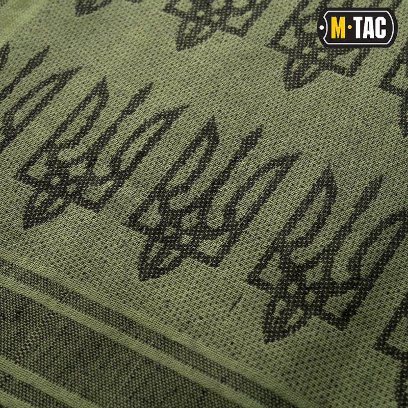 ШАРФ M-TAC ШЕМАГ із тризубом OLIVE / BLACK