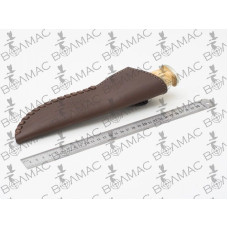Чохол для ножа великий конверт плетений шкіряний коричневий