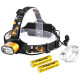 Ліхтар налобний Police 2128-2T6,2х18650, ЗУ micro USB, signal light, інд. заряду, BOX