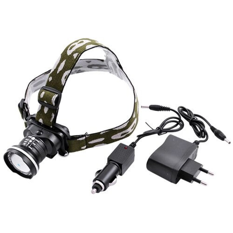 Ліхтар налобний Police 6807-XPE, вбуд. аккум., 12V / 220V, zoom, BOX