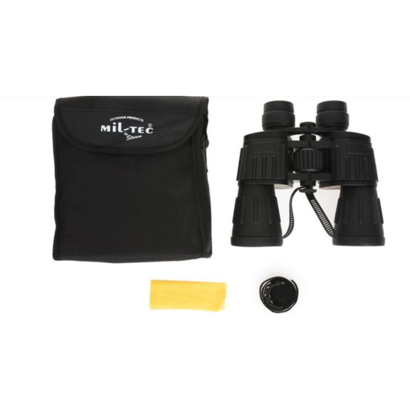 Бінокль з гумовим покриттям 7x50 MilTec Black