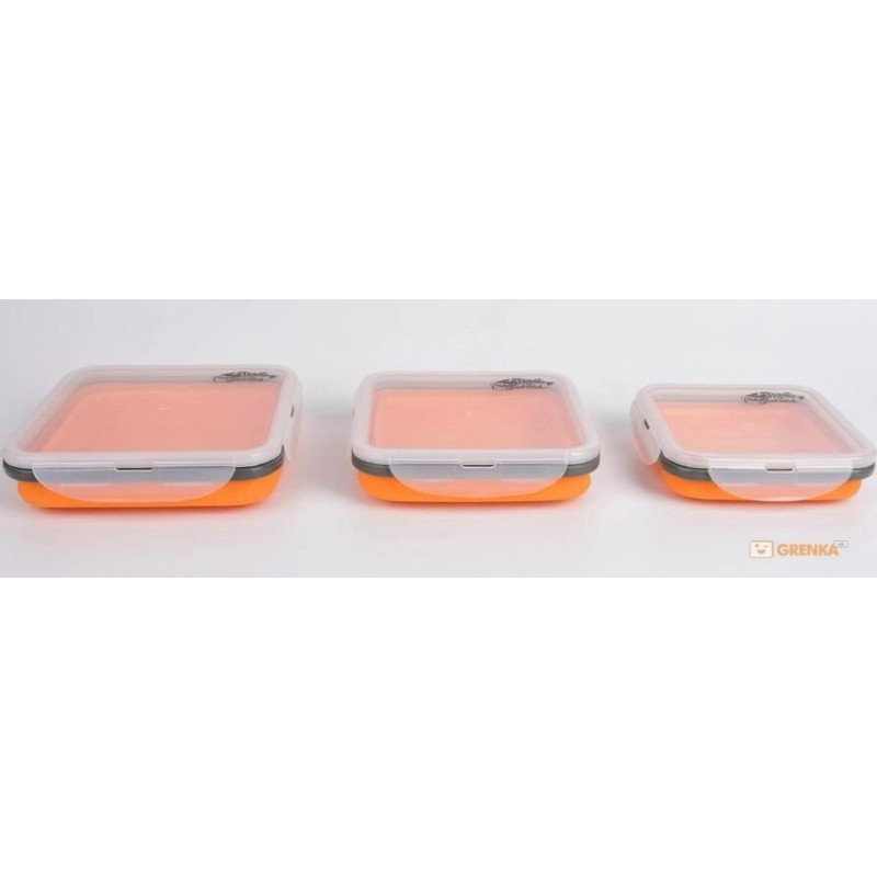 Набір з 3х силіконових контейнерів Tramp (400/700 / 1000ml) orange