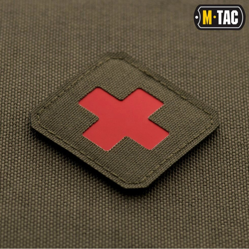 M-TAC НАШИВКА MEDIC CROSS LASER CUT RANGER GREEN / RED
