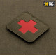 M-TAC НАШИВКА MEDIC CROSS LASER CUT RANGER GREEN / RED