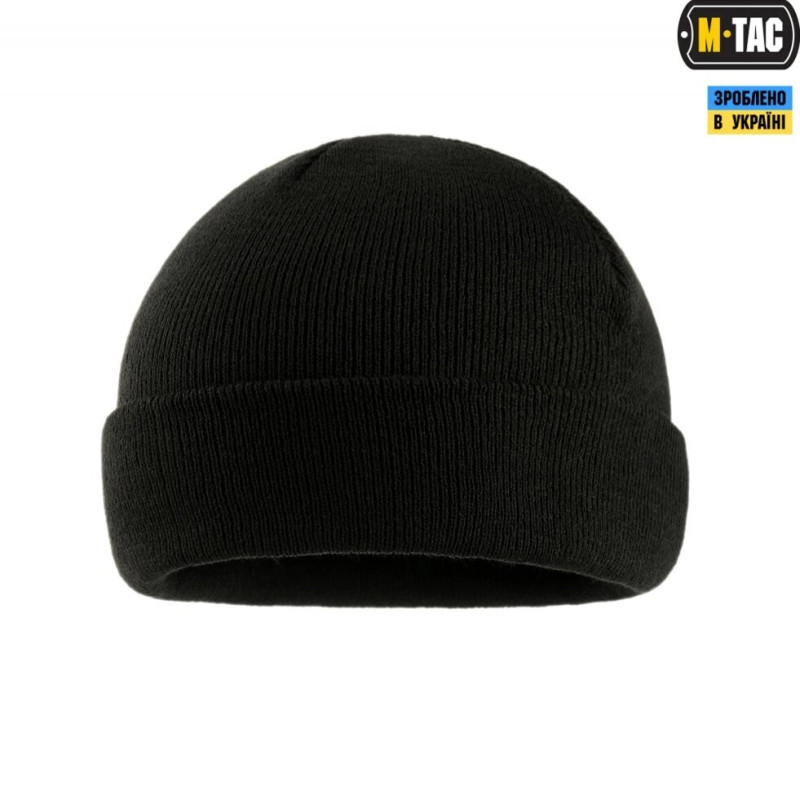 M-TAC ШАПКА ТОНКАЯ ВЯЗКА 100% АКРИЛ BLACK