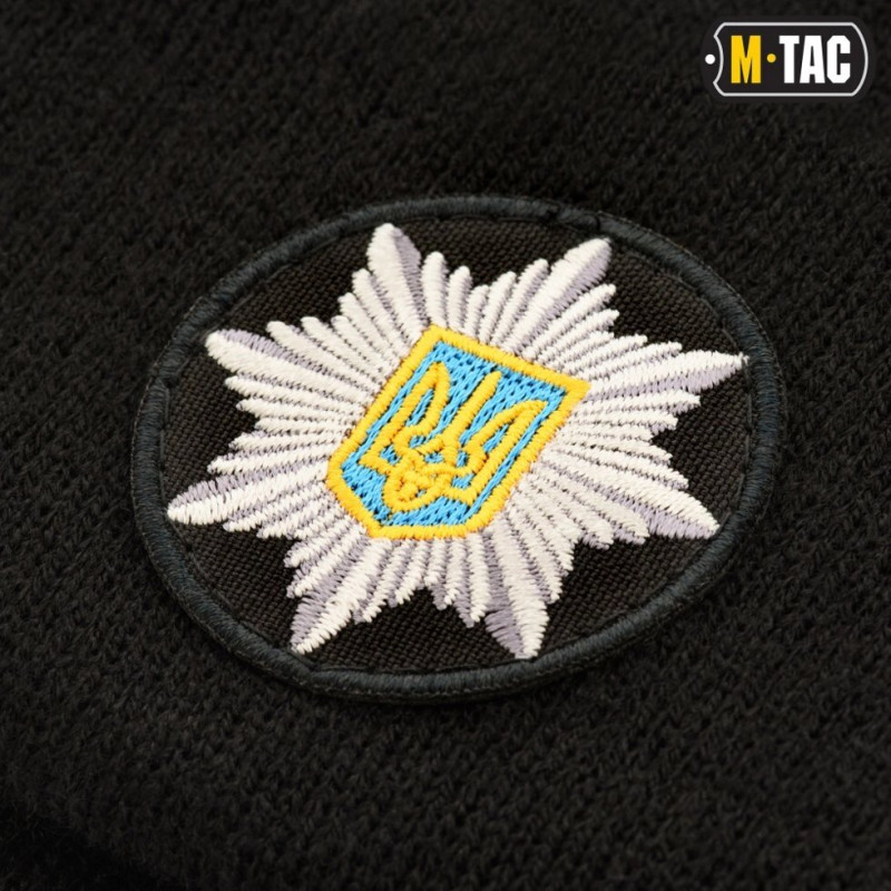 M-TAC ШАПКА ПОЛІЦІЯ ТОНКАЯ ВЯЗКА 100% АКРИЛ BLACK