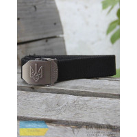Ремінь тактовно з тризубом Black